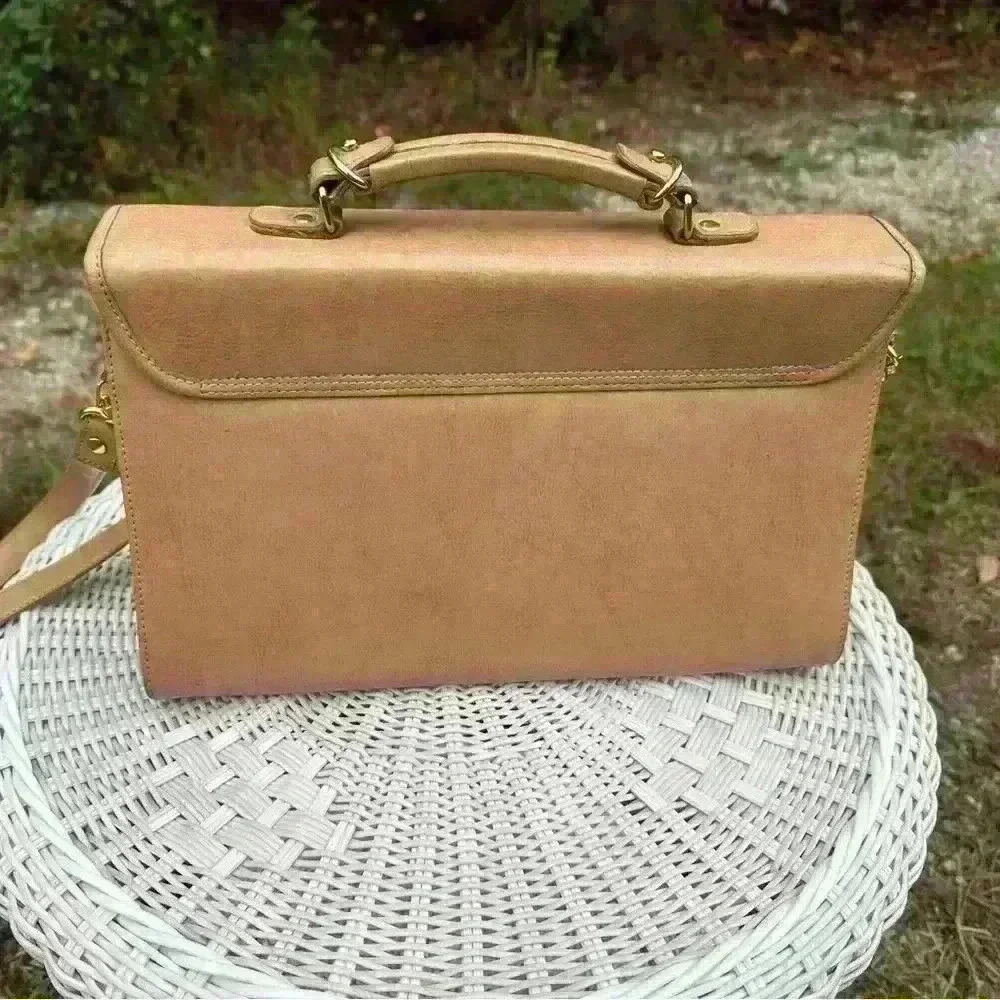 Rosemary Classic bag. Vintage purse. Jackie O vibes. Briefcase purse. Neutral - Picture 2 of 13